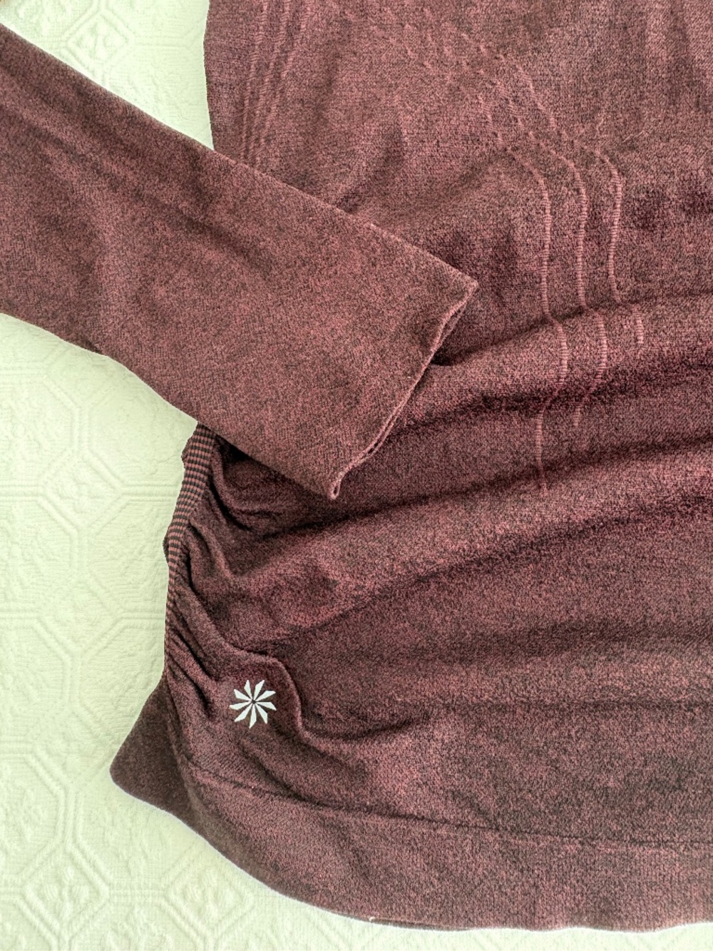 🩵 Athleta Speedlight Long Sleeve Top Maroon Burgundy Large L